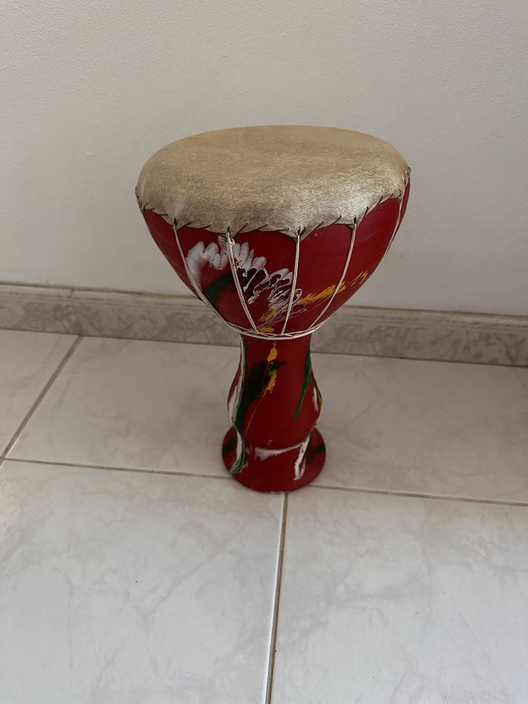 3 Djembe metal e barro