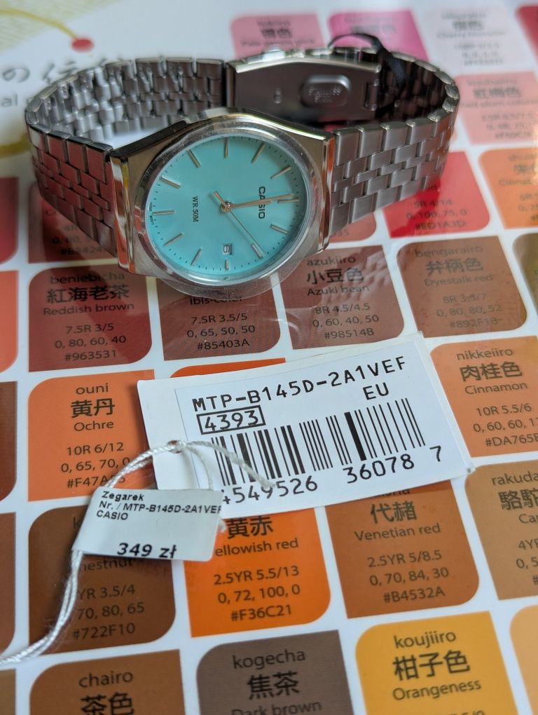 Zegarek Casio Tiffany Blue MTP-B145D-2A1VEF
Classic
MTP-B145D-2A1VEF