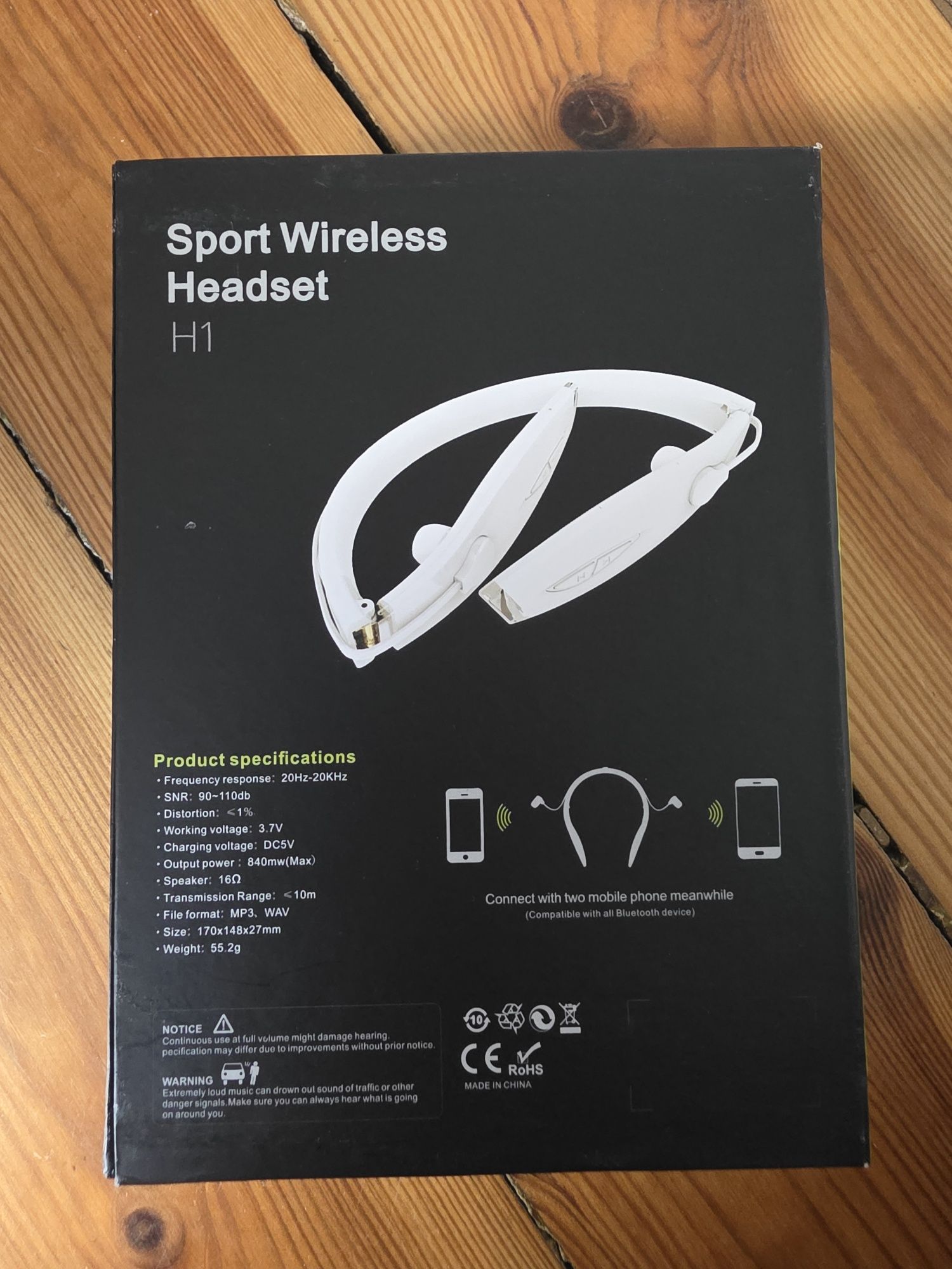 Słuchawki sportowe CZARNE H1 Zealot