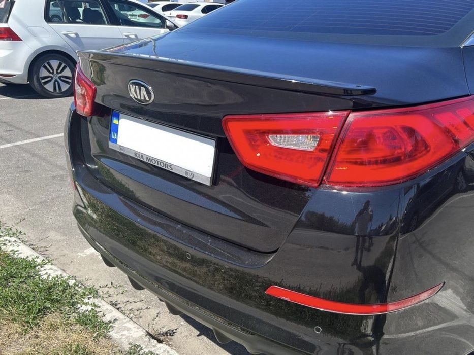 Спойлер лип  Kia Optima 2014-2015 ABS пластик, колір чорний глянець