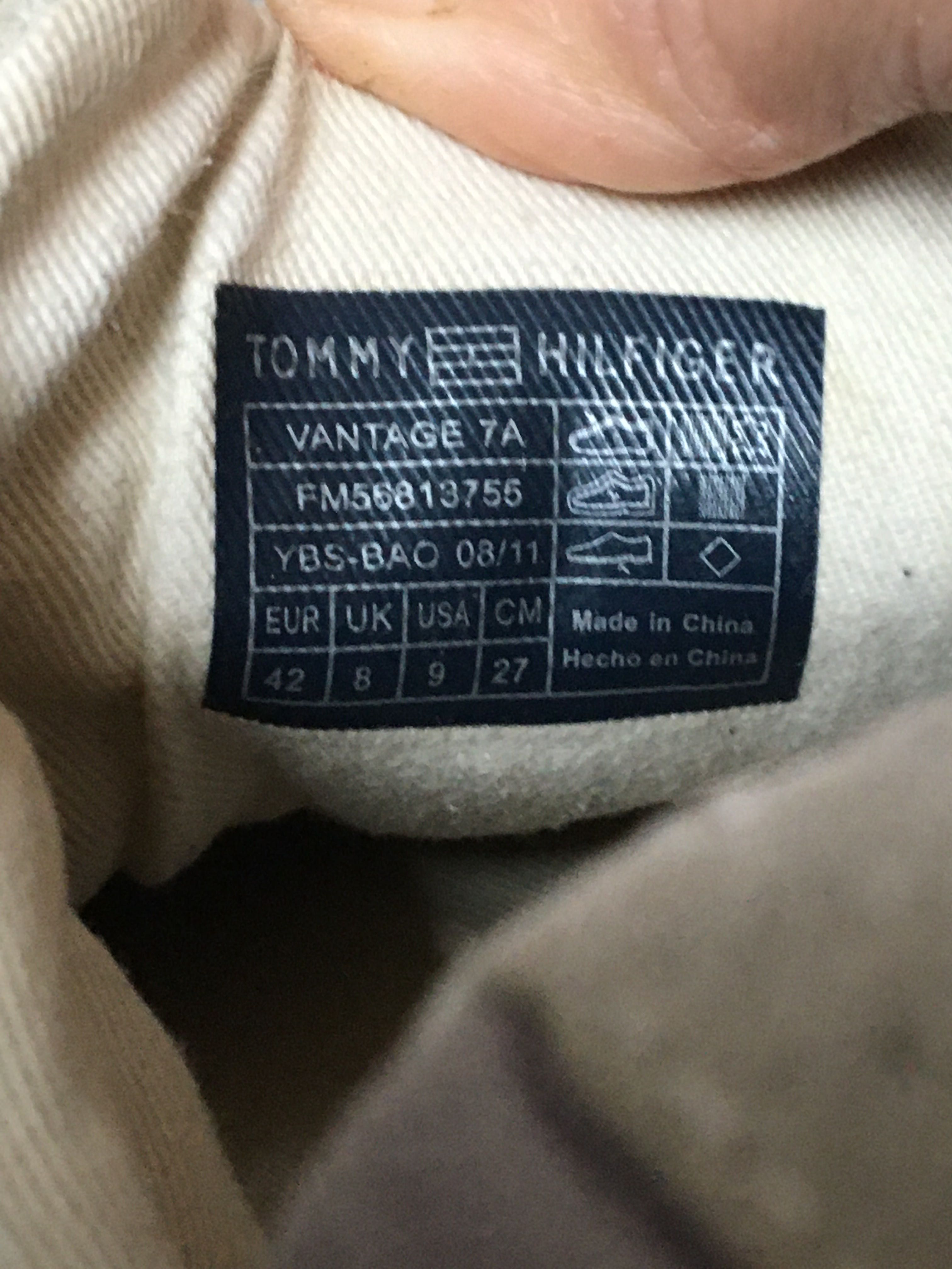 Tommy Hilfiger, 42, 27 cm, trampki, logo, płótno, skóra