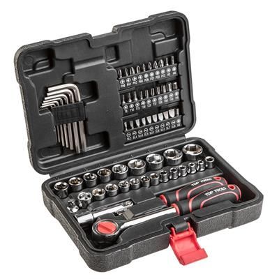 Klucze nasadowe 3/8" 63szt zestaw TOP TOOLS