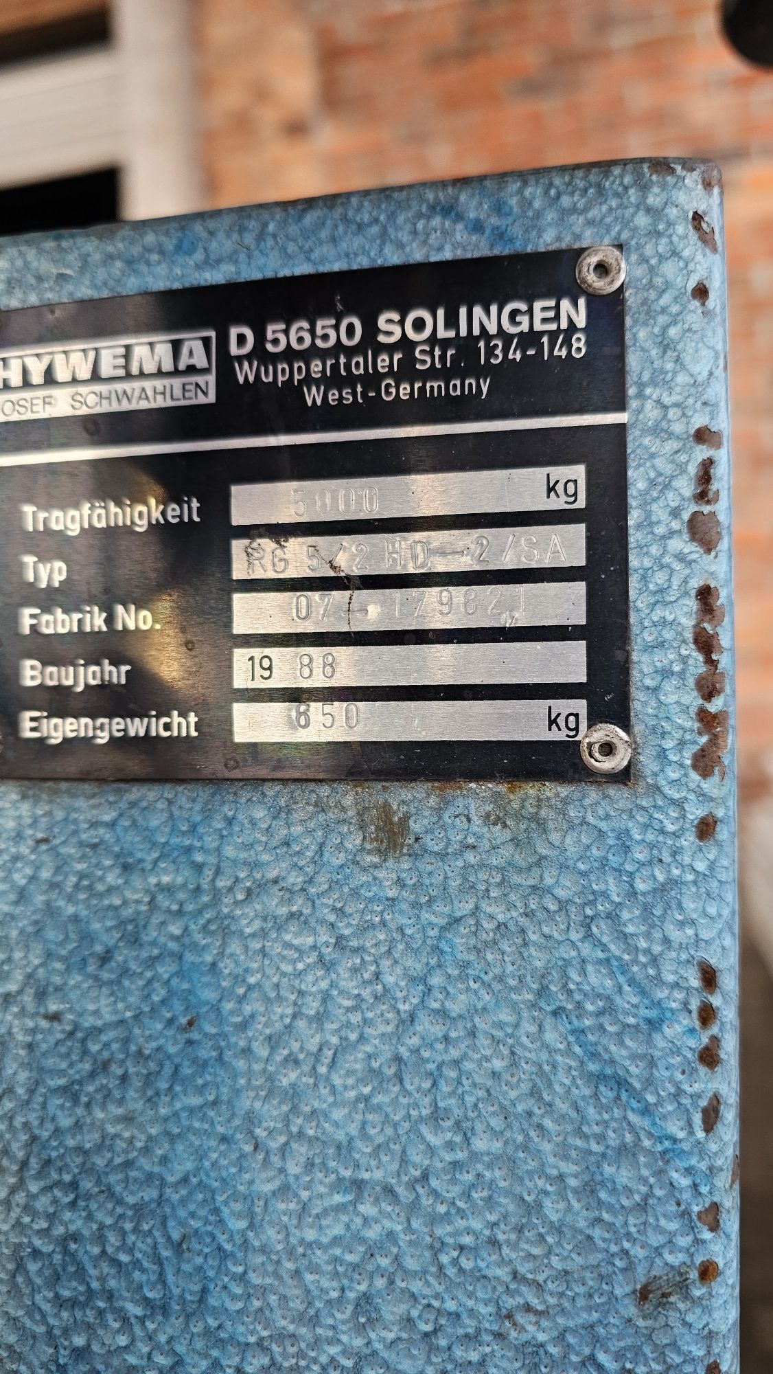Podnośniki 30T Hywema Tir Podnośnik przemysłowe