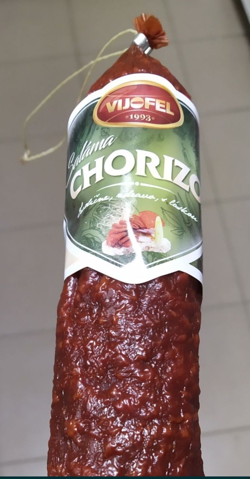 Chorizo.Чоризо.Ковбаса. Колбасы.Салями.Сирокопчена.Виробник Словакия