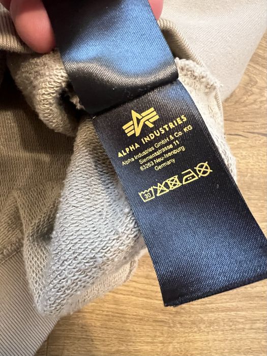 Худи Alpha Industries xxl бежевая