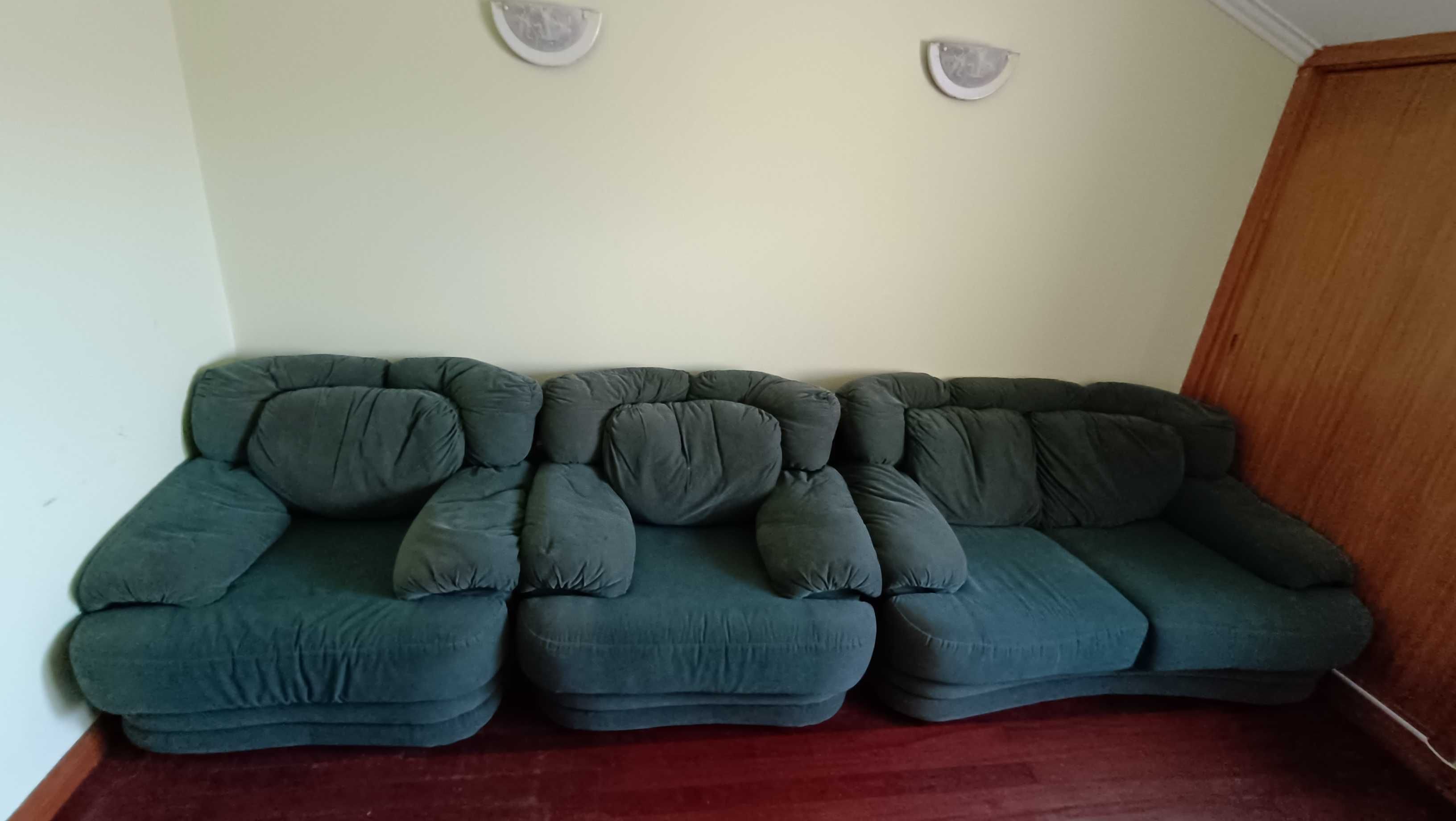 Sofá conjunto 3 , verde