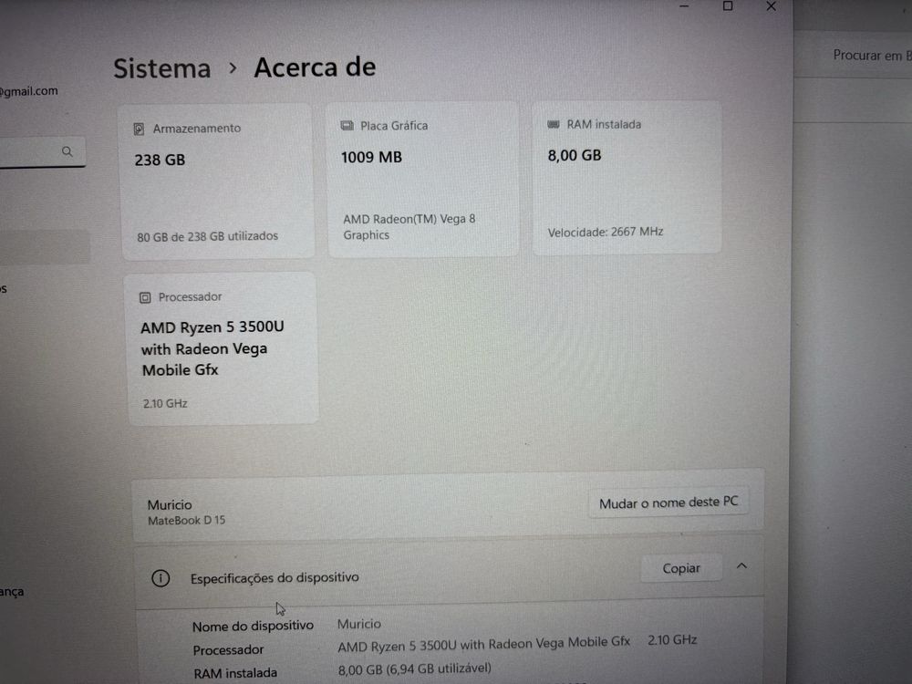 Computador Huawei D15
