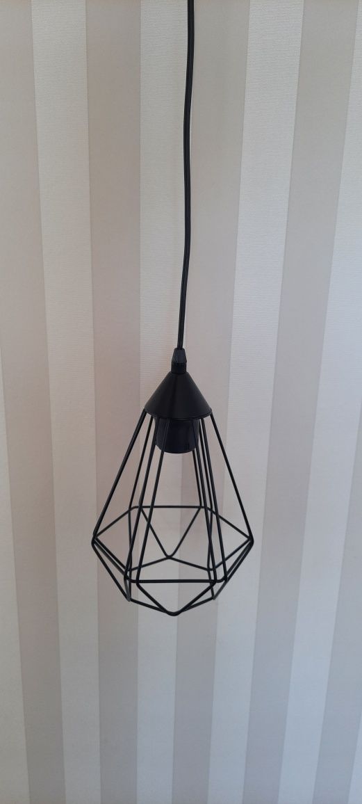Zestaw 2 lamp industrialne diamond black metalowe.