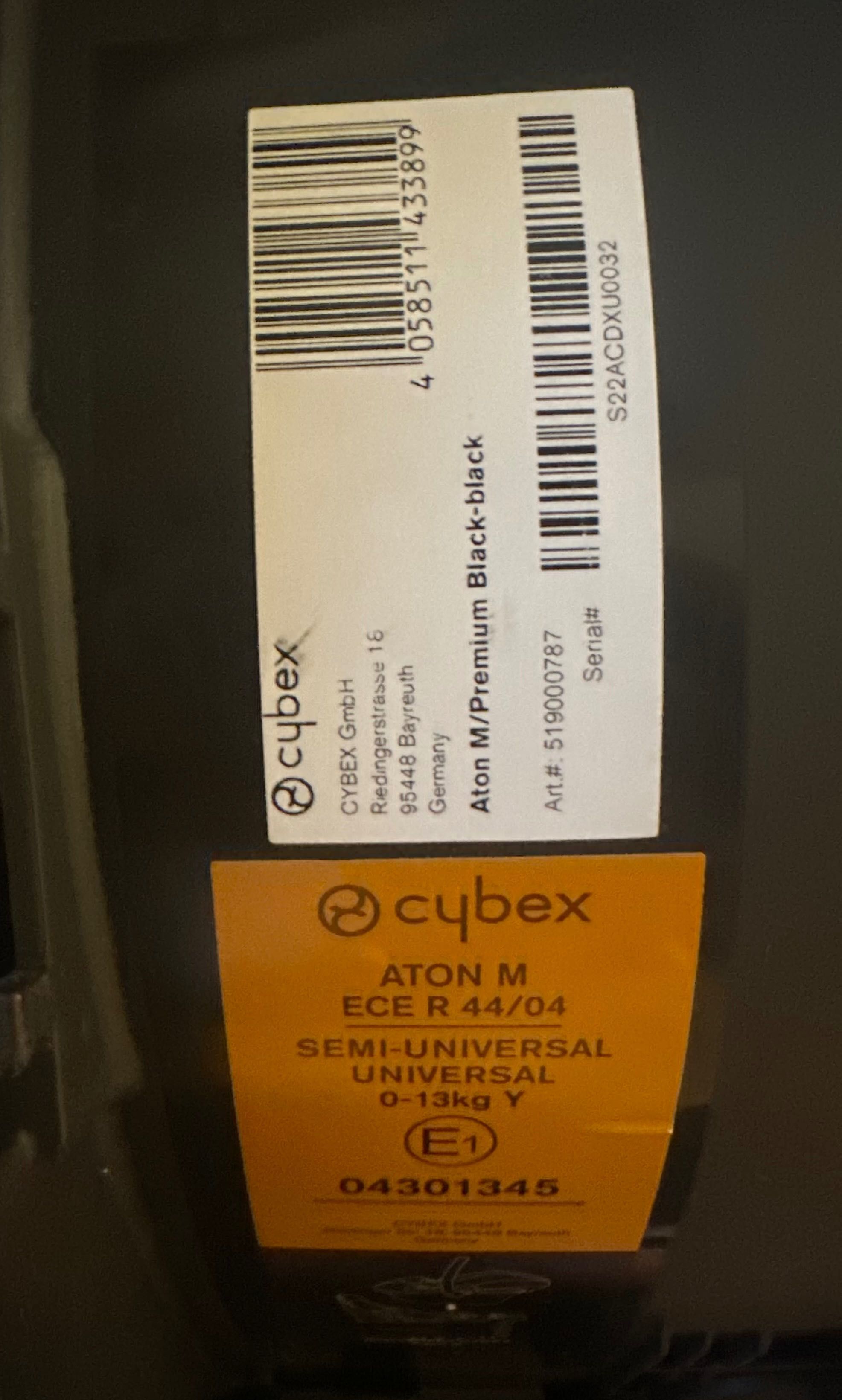 Fotelik/nosidło CYBEX ATON M