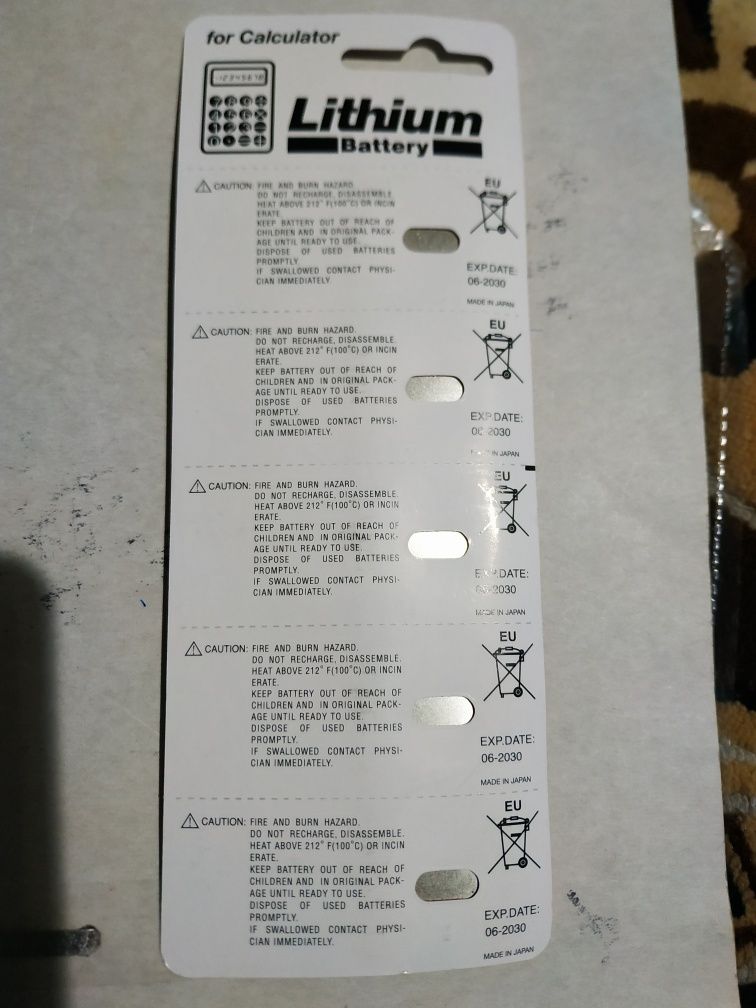 Батарейки Maxell Lithium battery CR-2032.Новые.