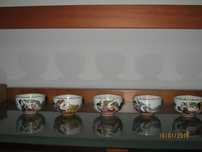 Taças raras de Saké (Shunga) com motivos eróticos do século XIX-Katani