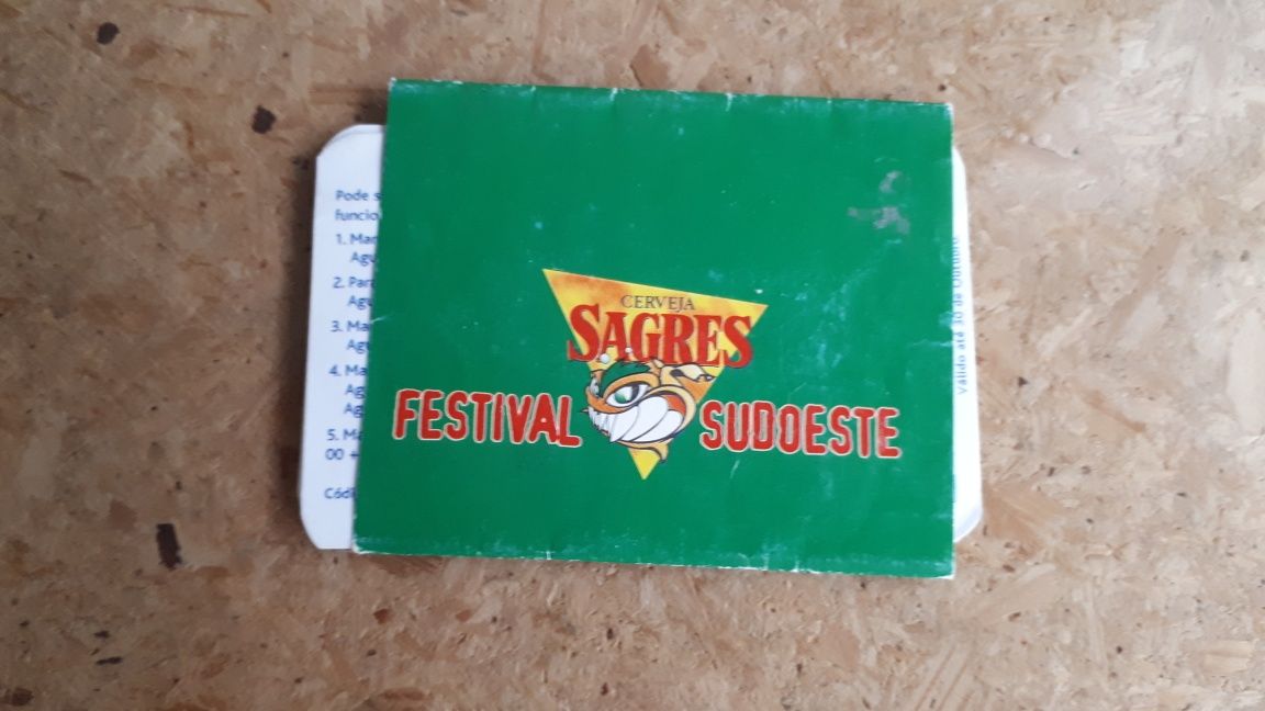 Embalagem vazia preservativos Festival Sudoeste 1999 com "ó Elsa"