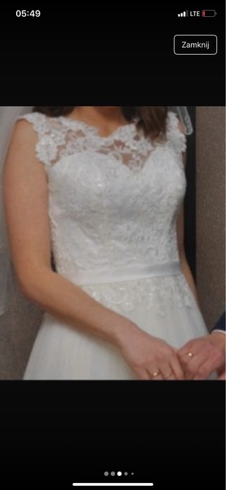 Suknia slubna kolor kremowa
