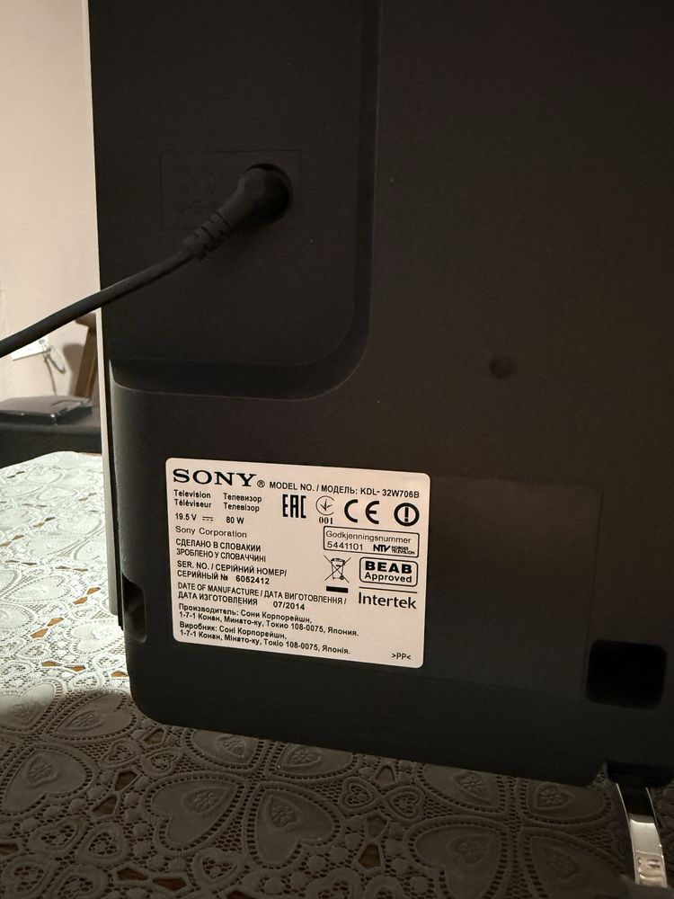 Sony Smart TV WiFi 32 KDL 32W706B тв телевізор