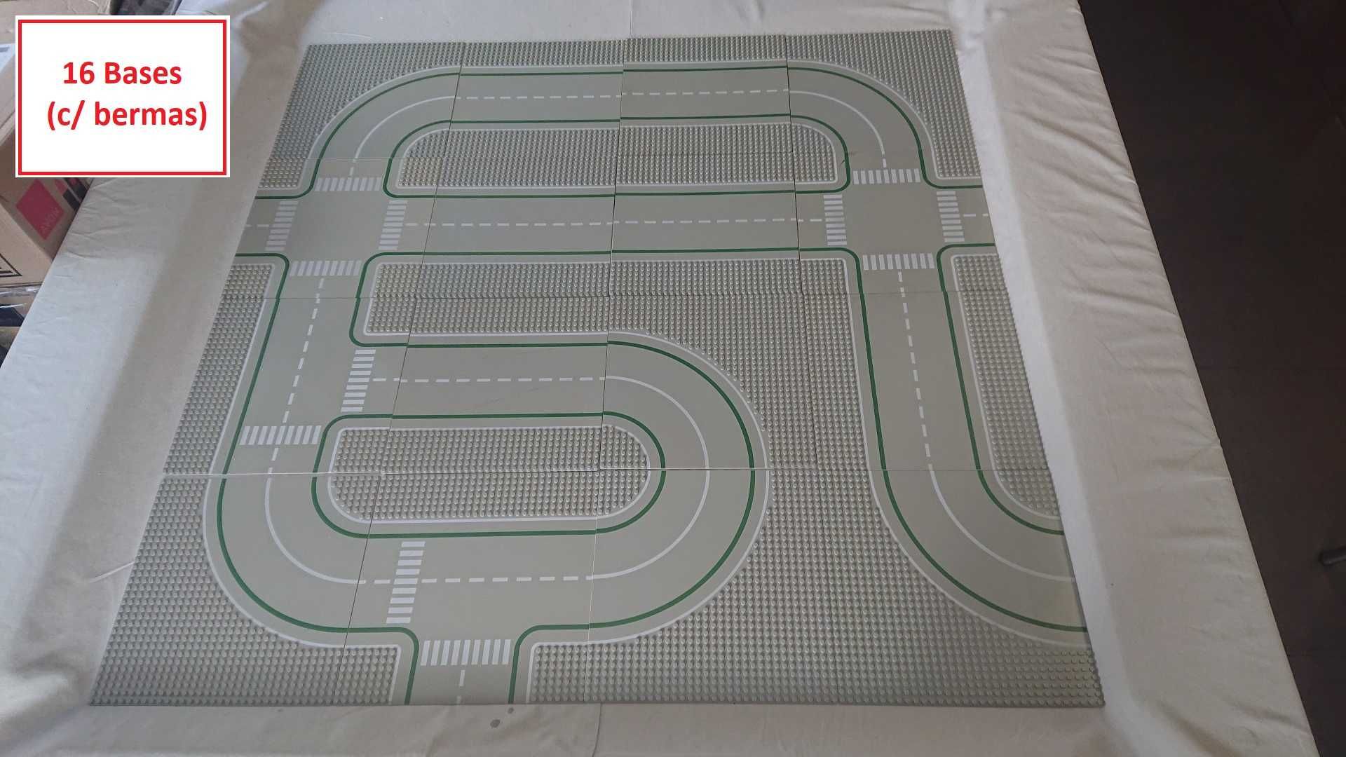 LECO CITY -  4 Lotes Placas / Bases / Estradas (ANOS 80-90)