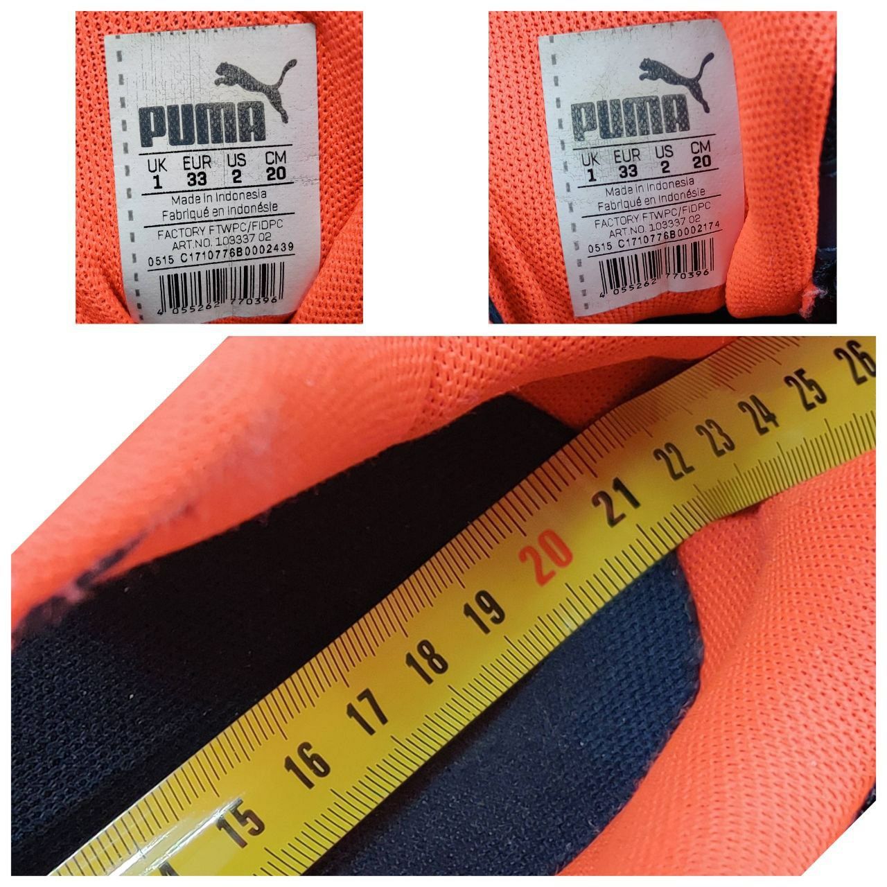 Buty Tenisówki r.33 Puma EvoSpeed dla dzieci uniseks