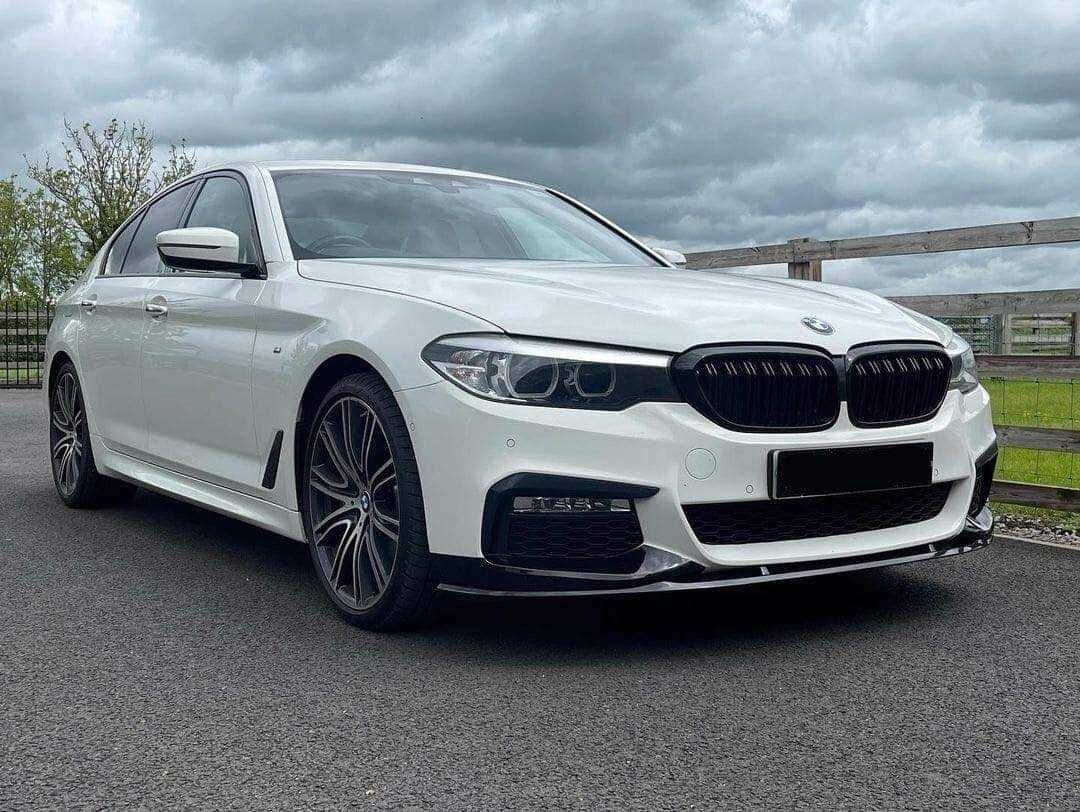 Накладка на передний бампер BMW 5 G30 M-Performance губа глянец