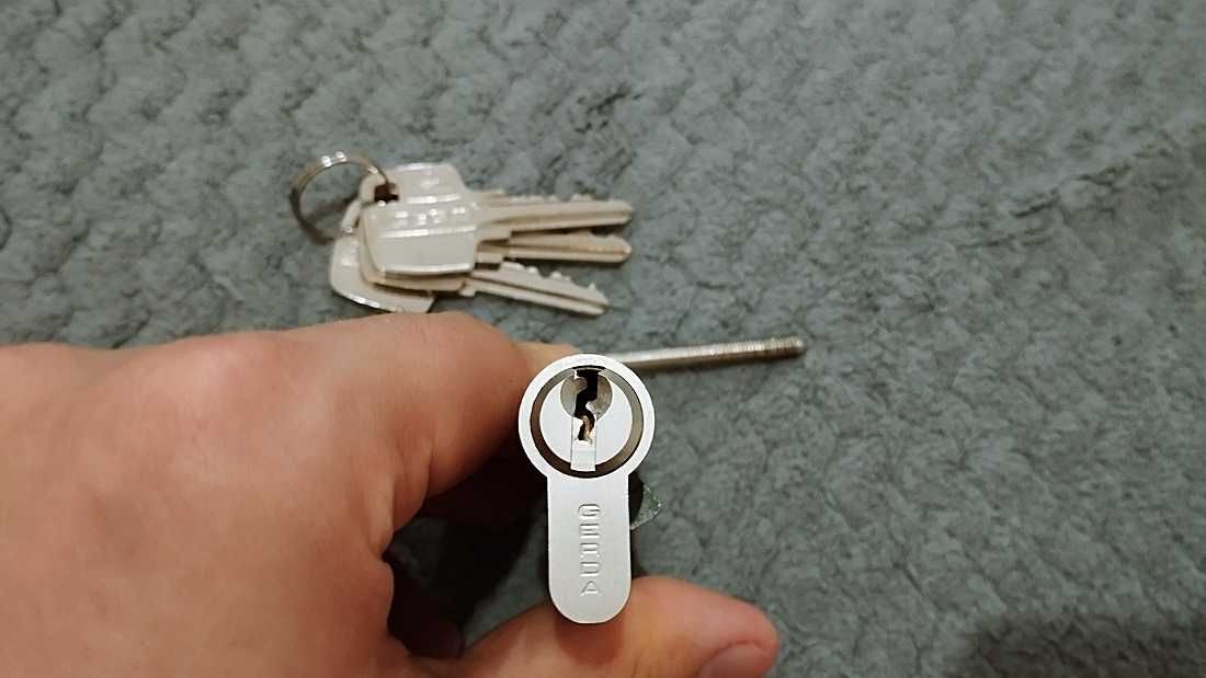 Wkładka bębenkowa do drzwi GERDA WK E1 30/50 Nikiel 3 klucze WYSYŁKA!