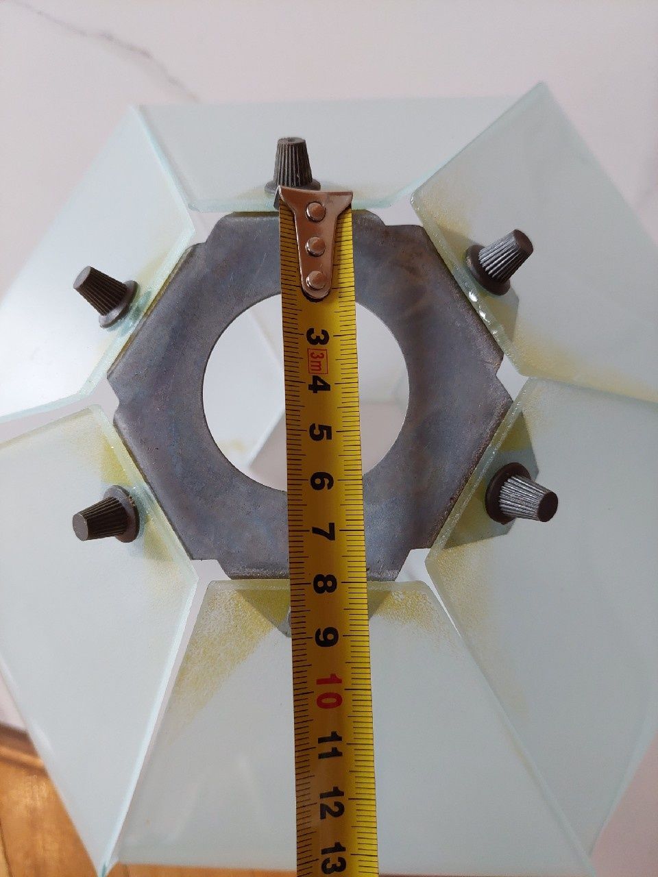 Klosz Prl vinted retro szklany geometryczny kształt