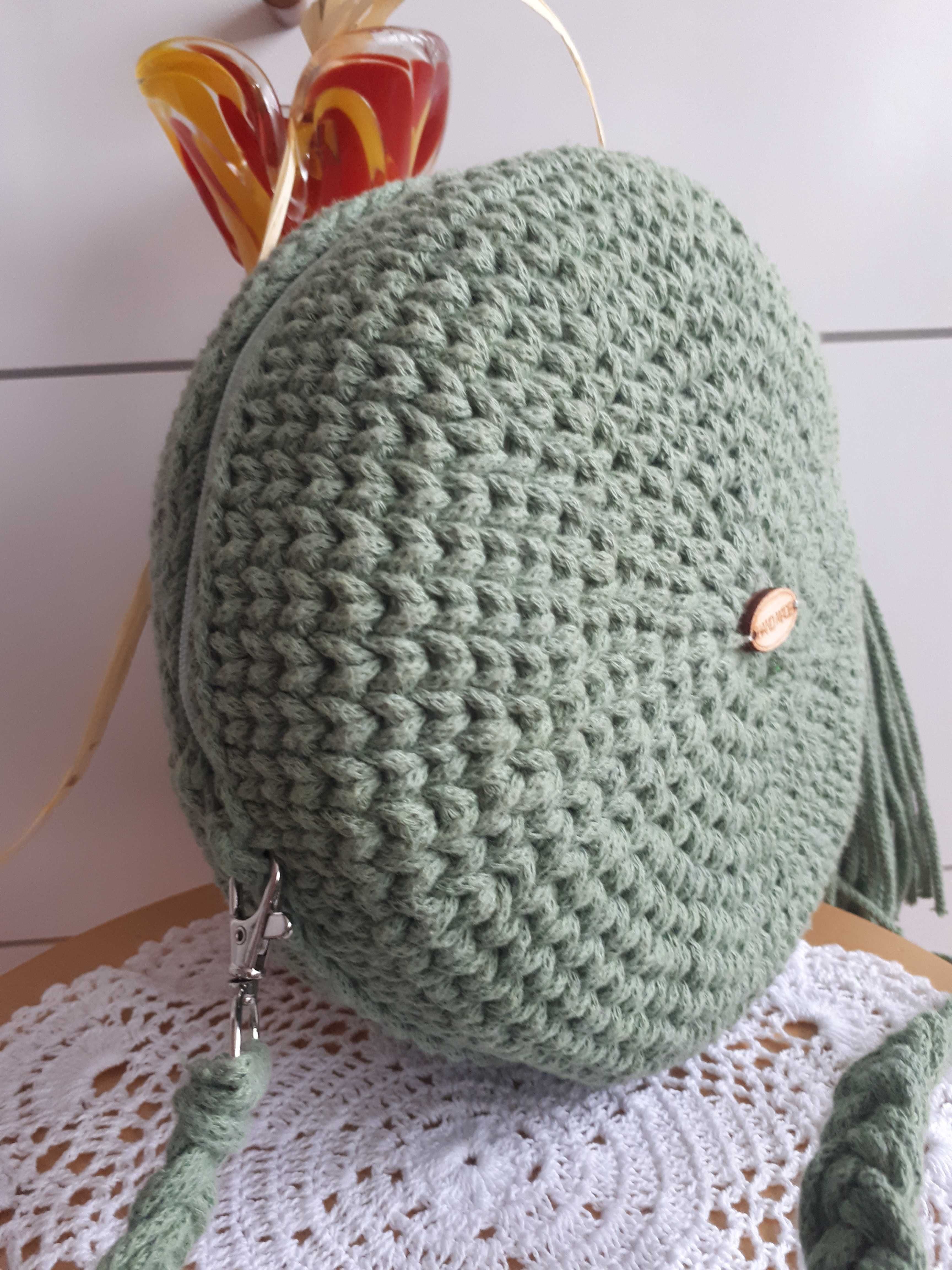 Torebka handmade ze sznurka bawełnianego
