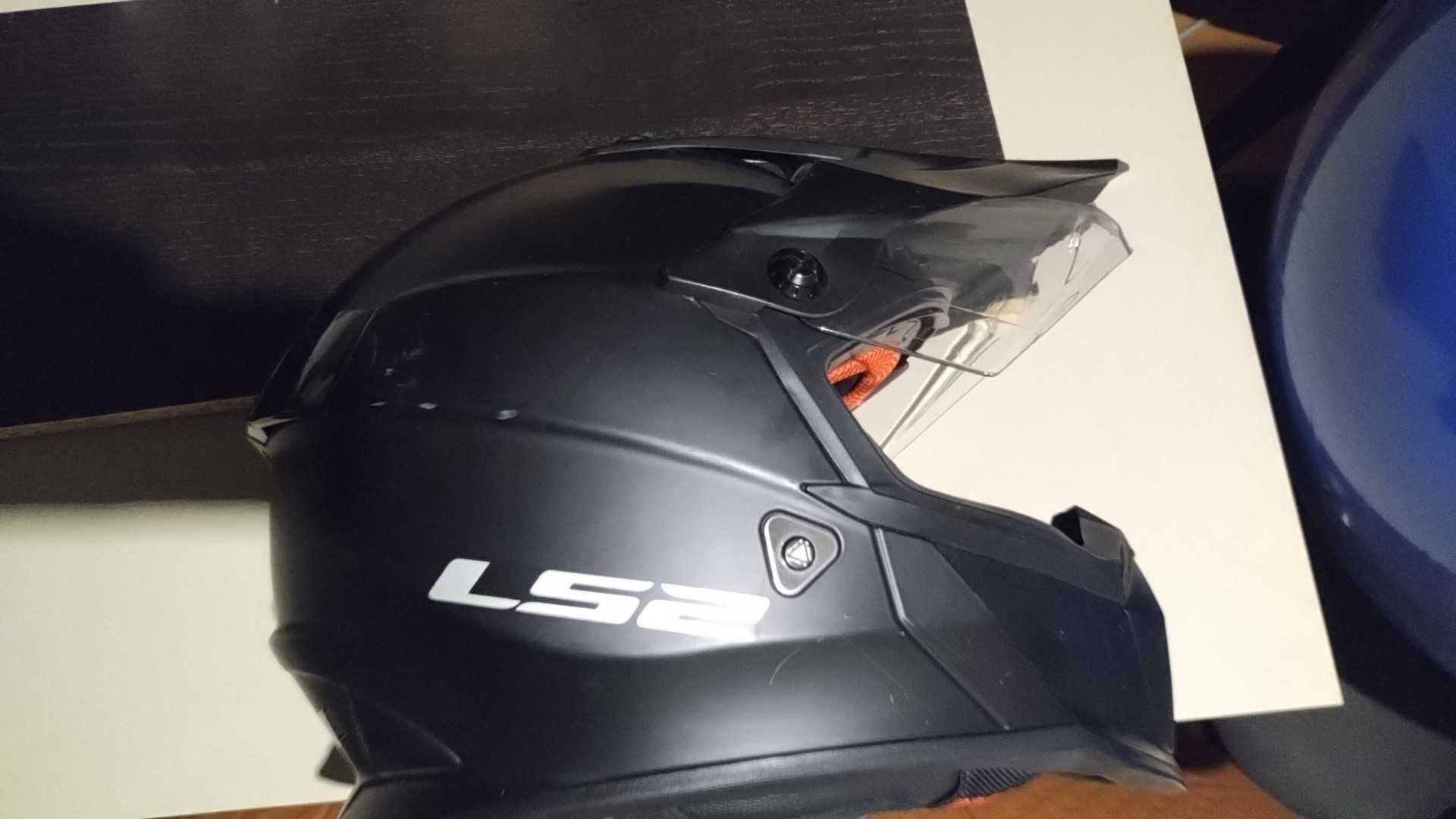 kask czarny matowy enduro cross quad ls2 mx436 stunt quad