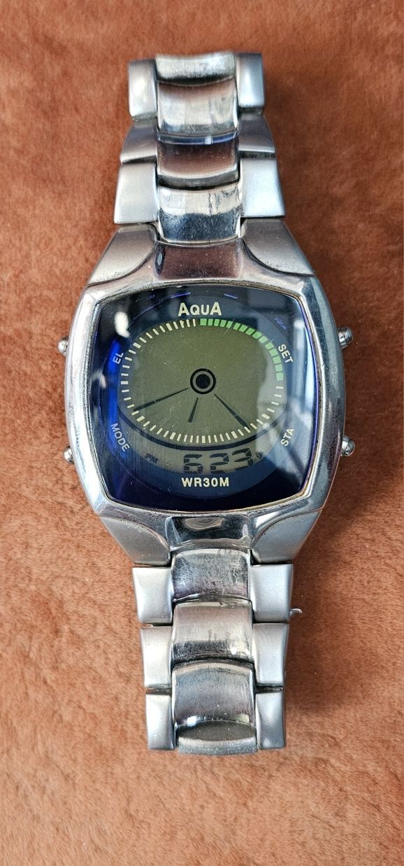 Коллекционные кварцевые часы ретро винтажные аква Aqua годинник вінтаж