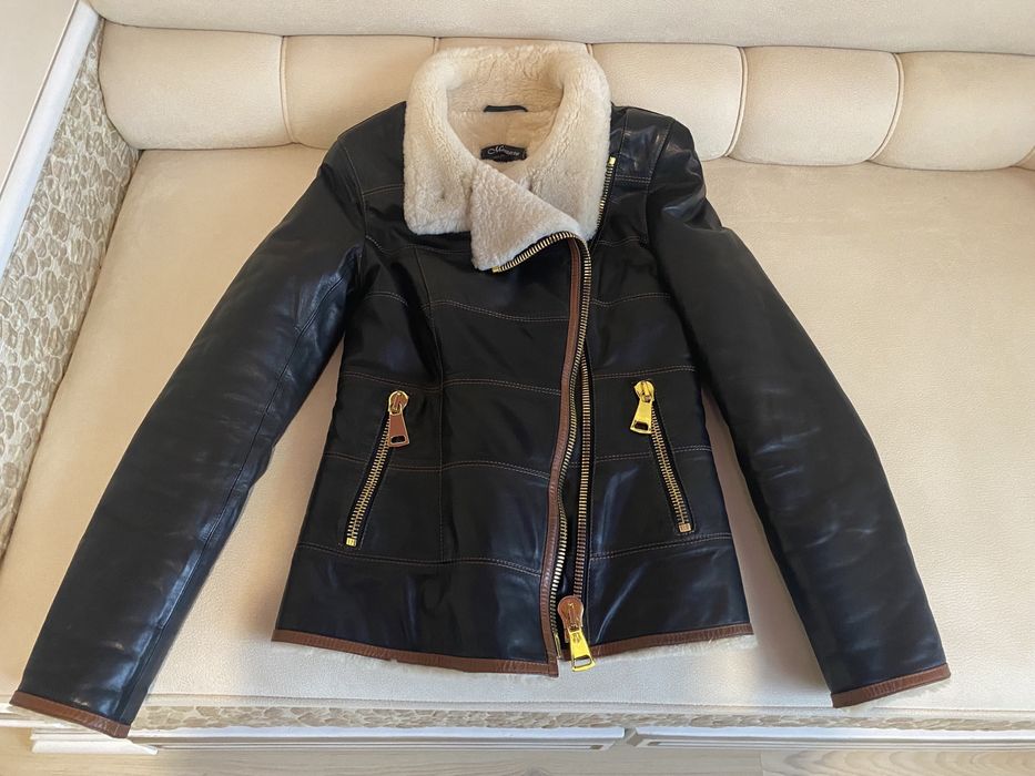 Дублянка із натуральної шкіри на овчині