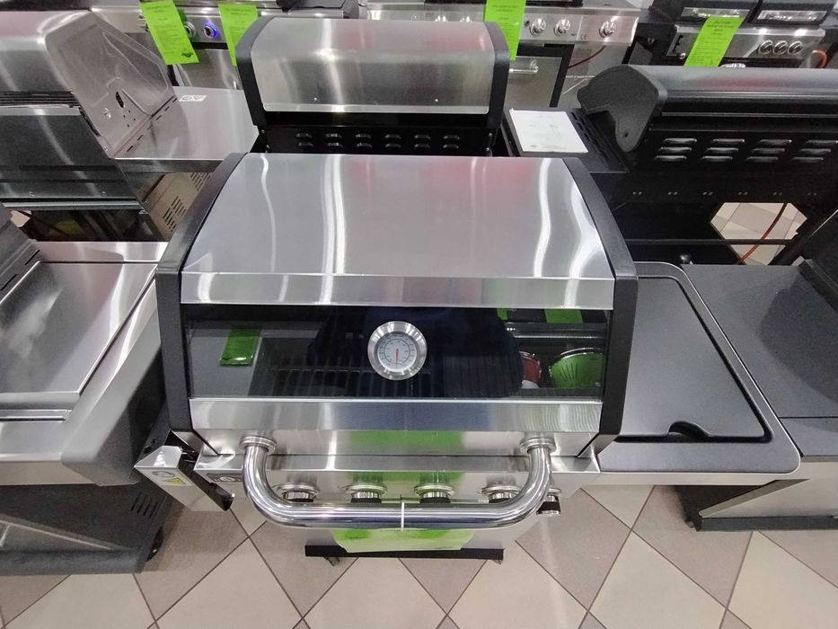 GRILL GAZOWY żeliwny ruszt EL FUEGO Sunset Beach Z SZYBĄ I PŁYTĄ !!!