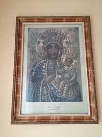 Stary obraz Matka Boska 39x53 cm