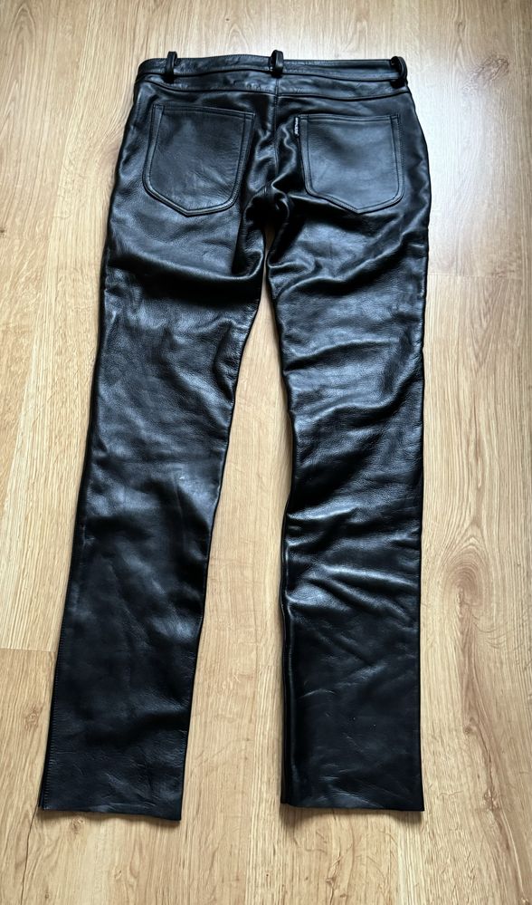 spodnie męskie skórzane Bockle rozmiar 36