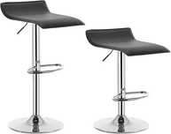 Hoker, Stołek barowy design krzesło obrotowe Lounge Bar 2 x czarny