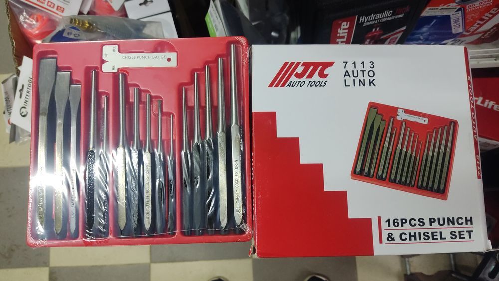 Набор выколоток и зубил 15ед JTC набір виколоток і зубил високої якост