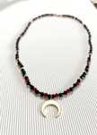 Naszyjnik handmade Luna Lunula onyks