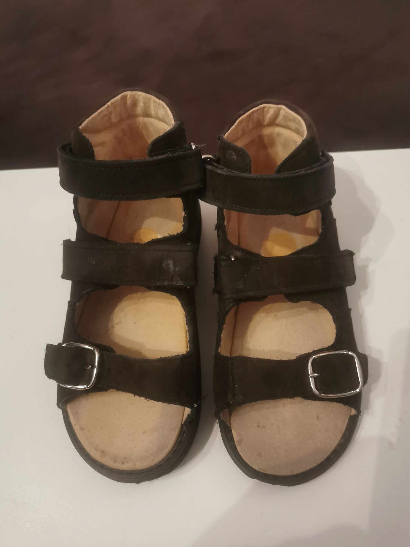 Buty do ortez Aurelka r 31 sandały, wyrównanie+1cm prawy but