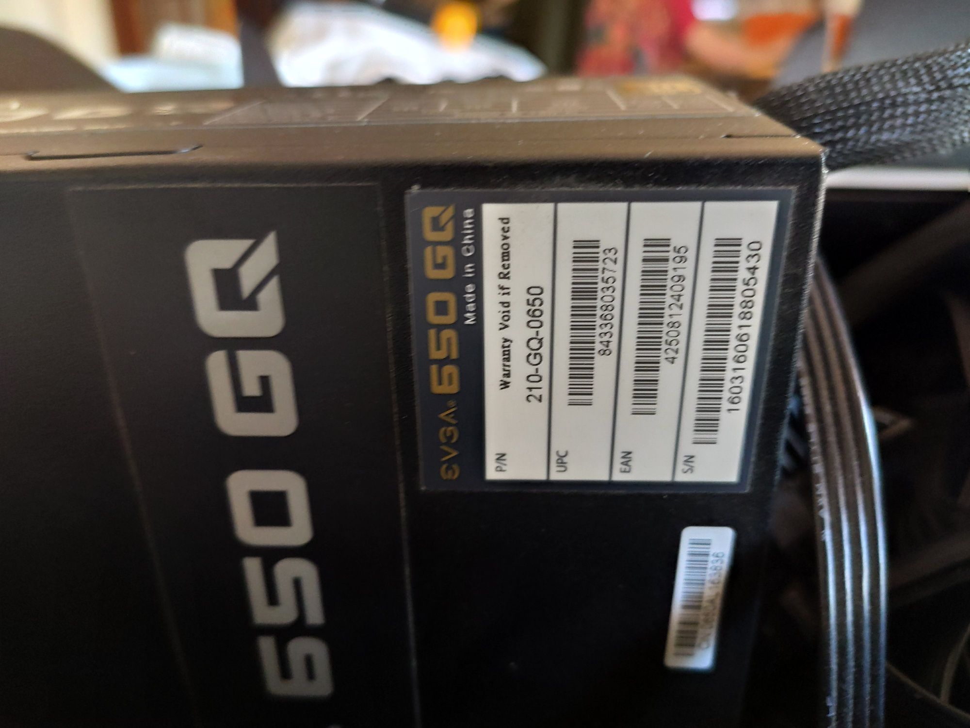 PSU fonte de alimentação EVGA GQ 650w 80PLUS GOLD