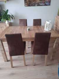Stół rozkładany do salonu i 4 krzesła