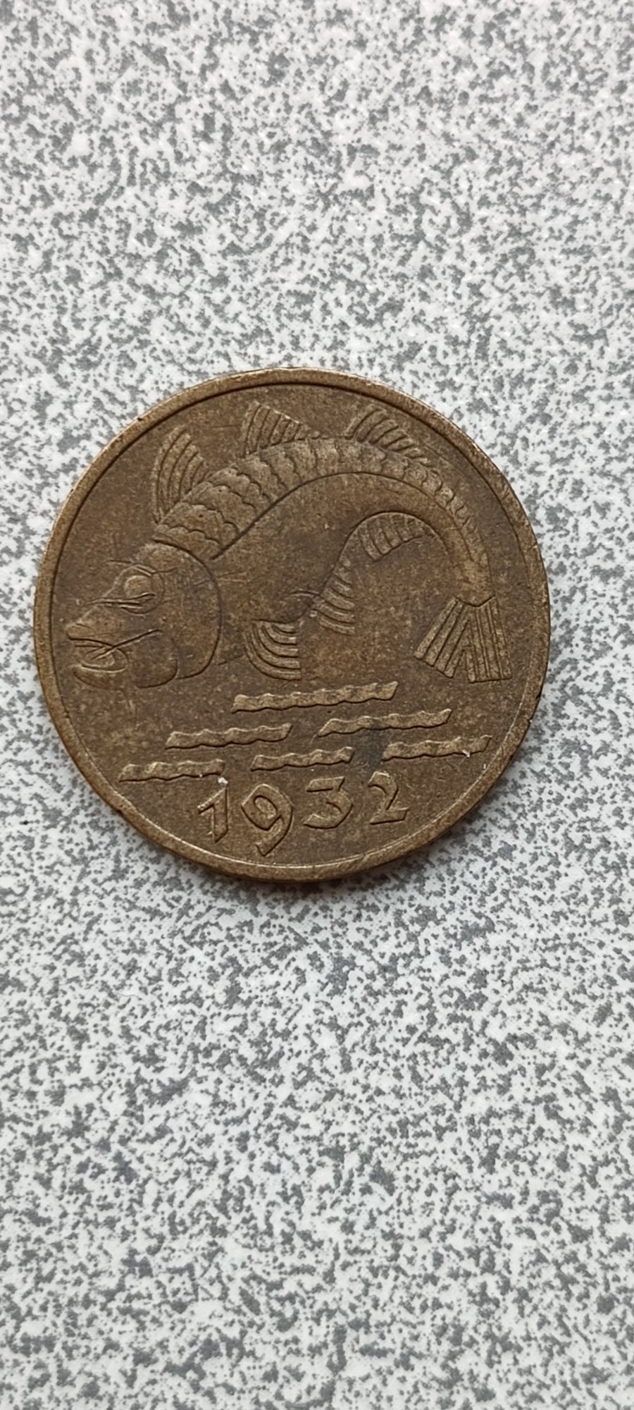10 pfennig 1932 r. WMG Wolne Miasto Gdańsk dorsz