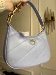 Torebka Pinko Half Moon Mini Maxi Quilt fioletowa torba fiolet lawenda