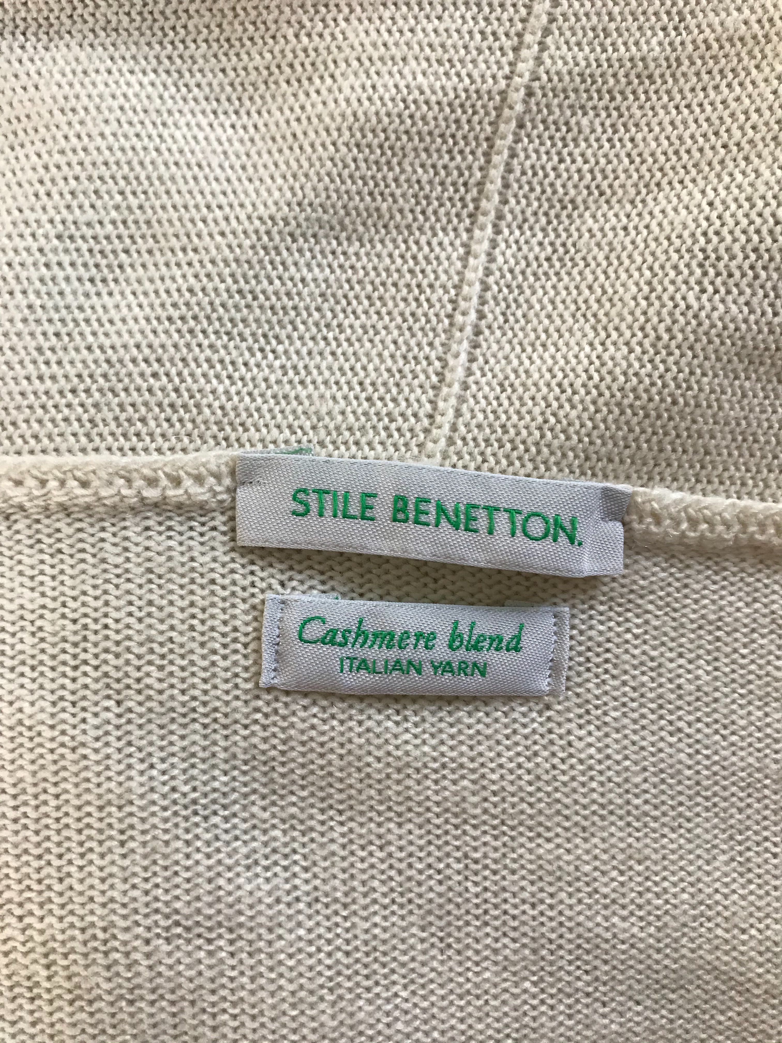 Benetton sweter damski kaszmir L