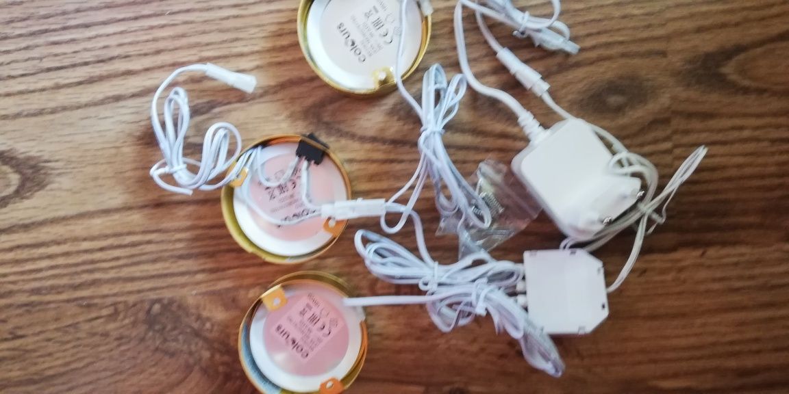 Zestaw lampek podszafkowych Led Colours, złoty kolor