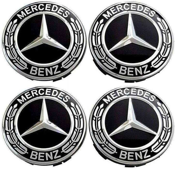 Dekielek Emblemat Zaślepka Mercedes-Benz 75 mm     KOLOR: CZARNY.
