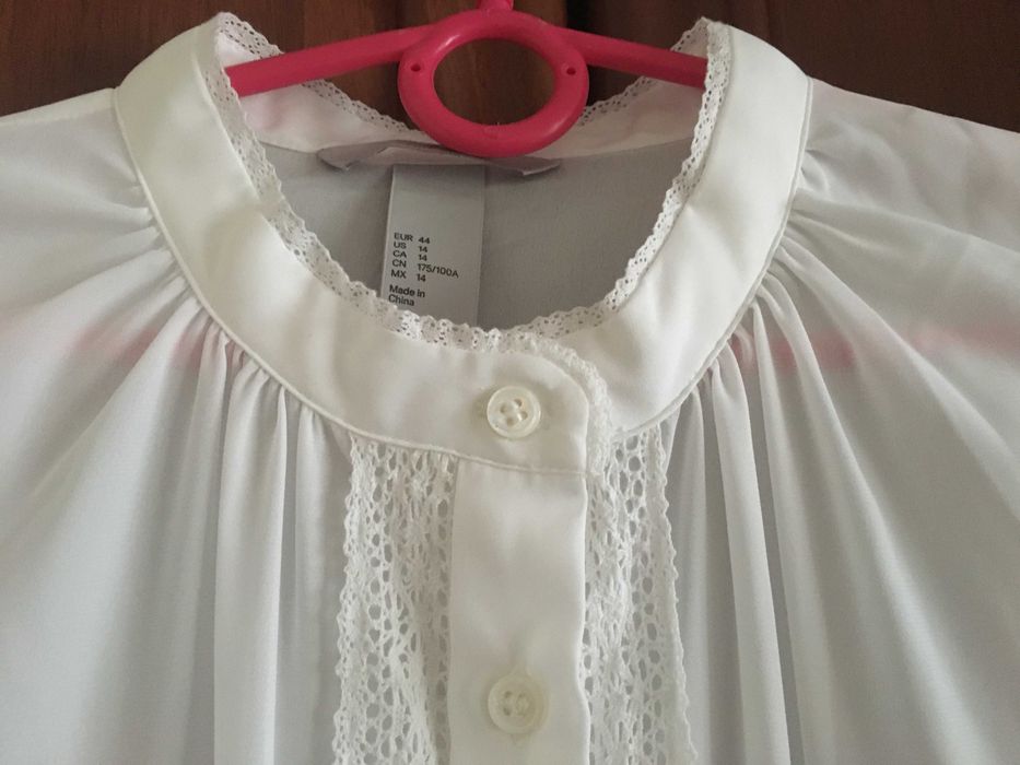 Блуза шелковая белая H&M р.44 европейский. Новая.