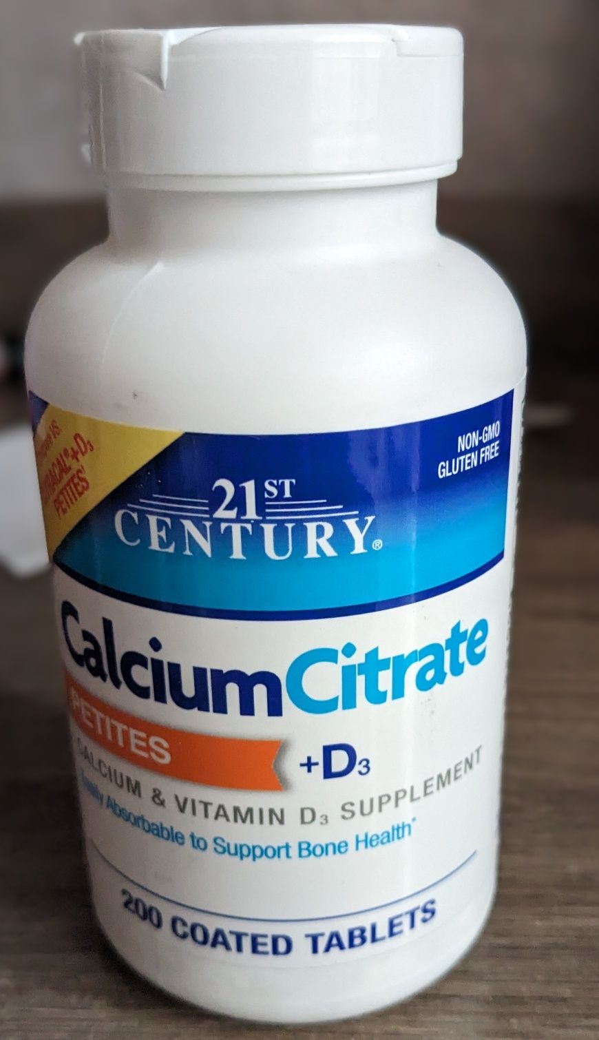 Кальцій Д3, Calcium Citrate Petites + D3, 21st Century, 200 таблеток,