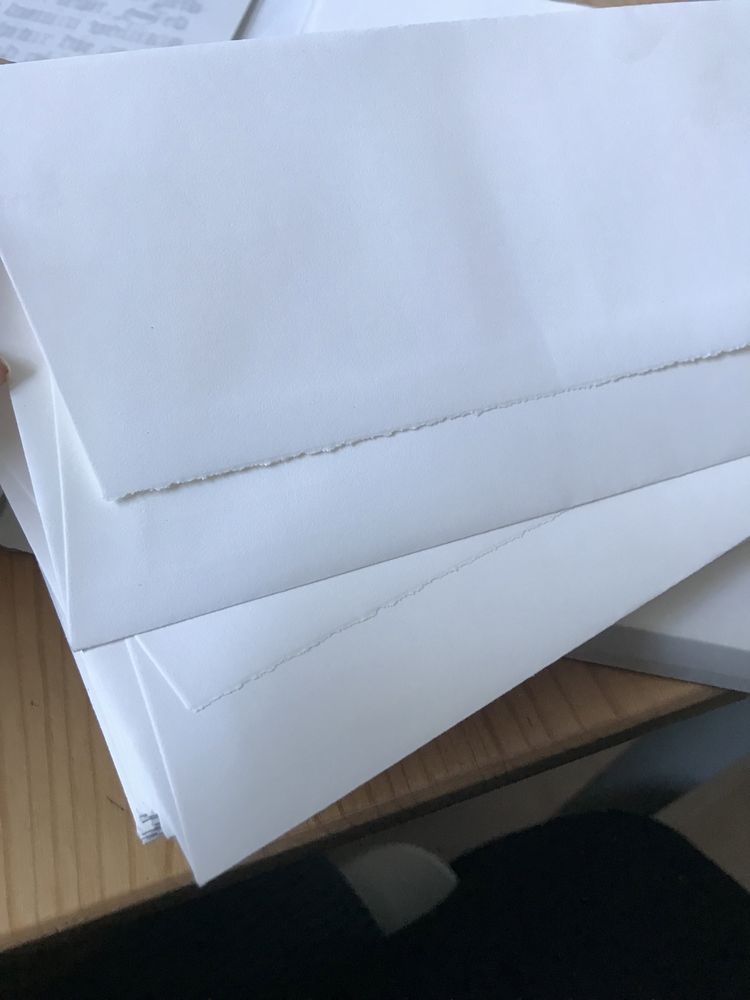 Papier do pisania listów ozdobnie szarpany + koperty papeteria NOWE