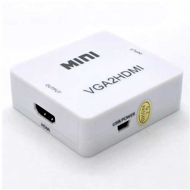 Конвертер переходник VGA to HDMI активный адаптер со звуком VGA2HDMI