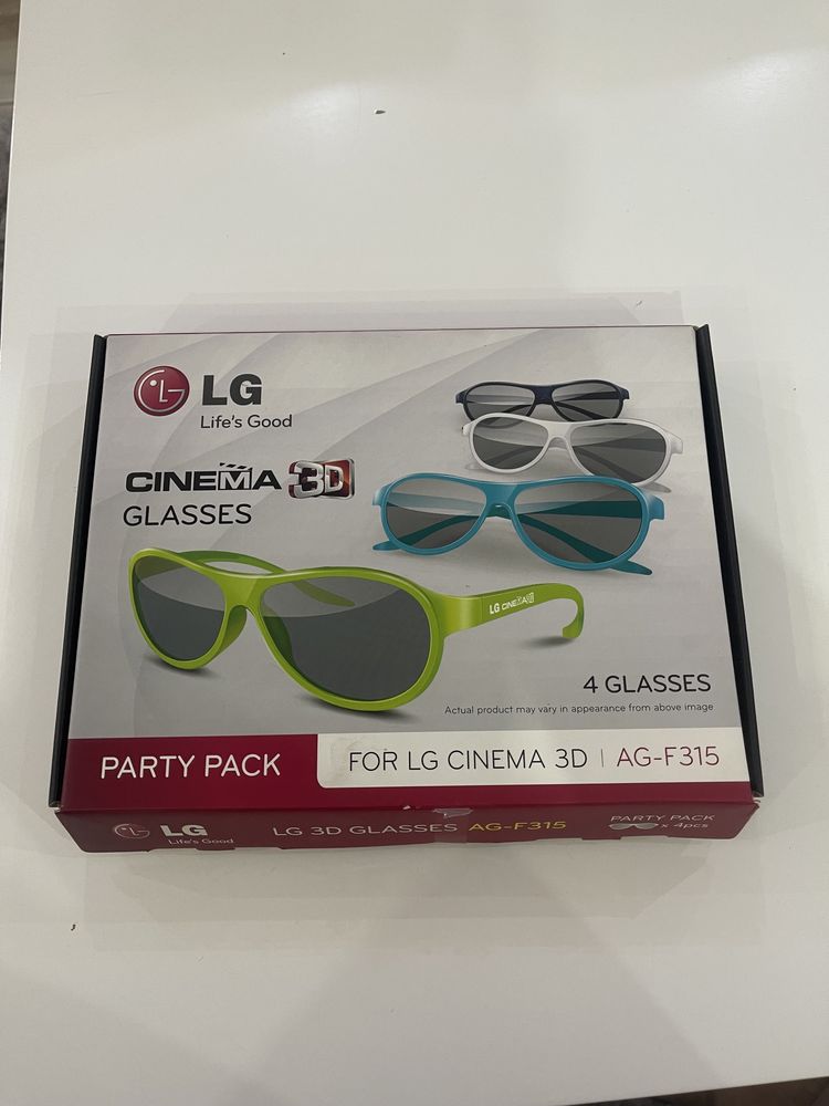 Okulary 3D LG AG-F315 NOWE Party Pack