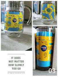 Szklanki i dzbanek Pepsi BP do napojów kolekcjonerski gadżet