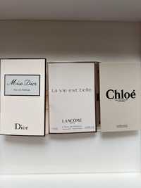 Dior, Chloe, Lancome zestaw próbek