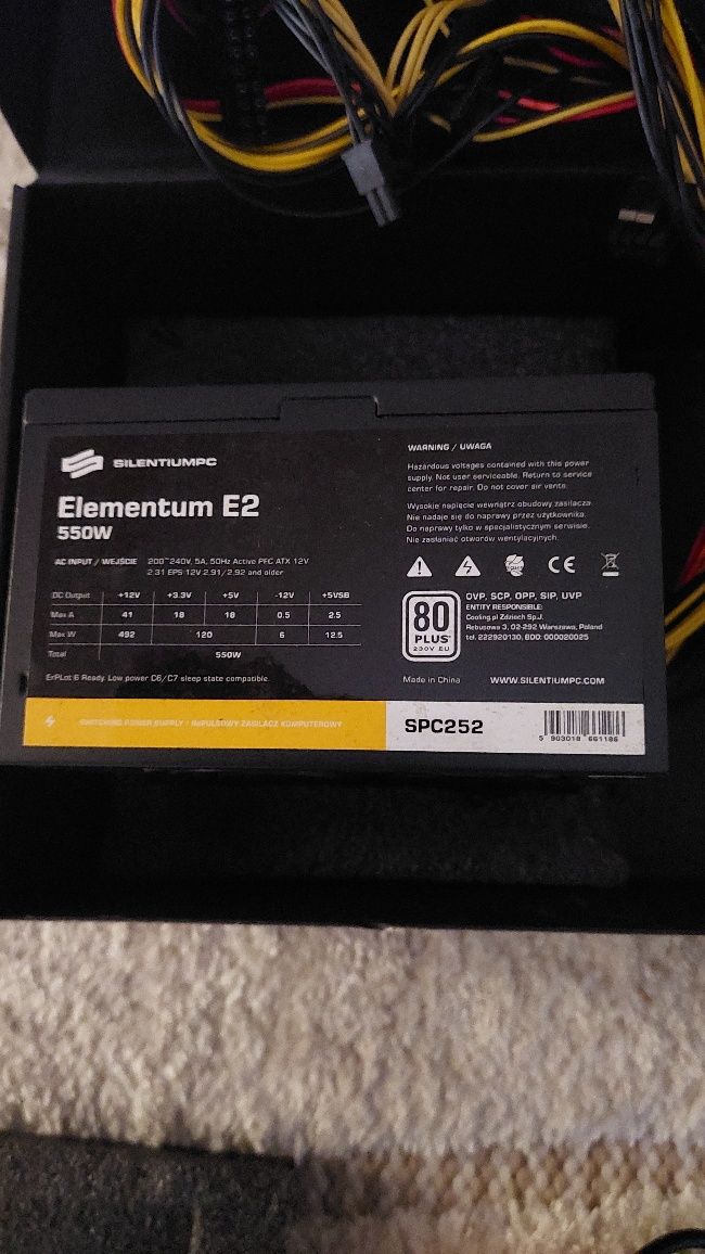GTX1650 DUAL 4G GDDR5, zasilacz 550W oraz pamięć ram 2x8GB