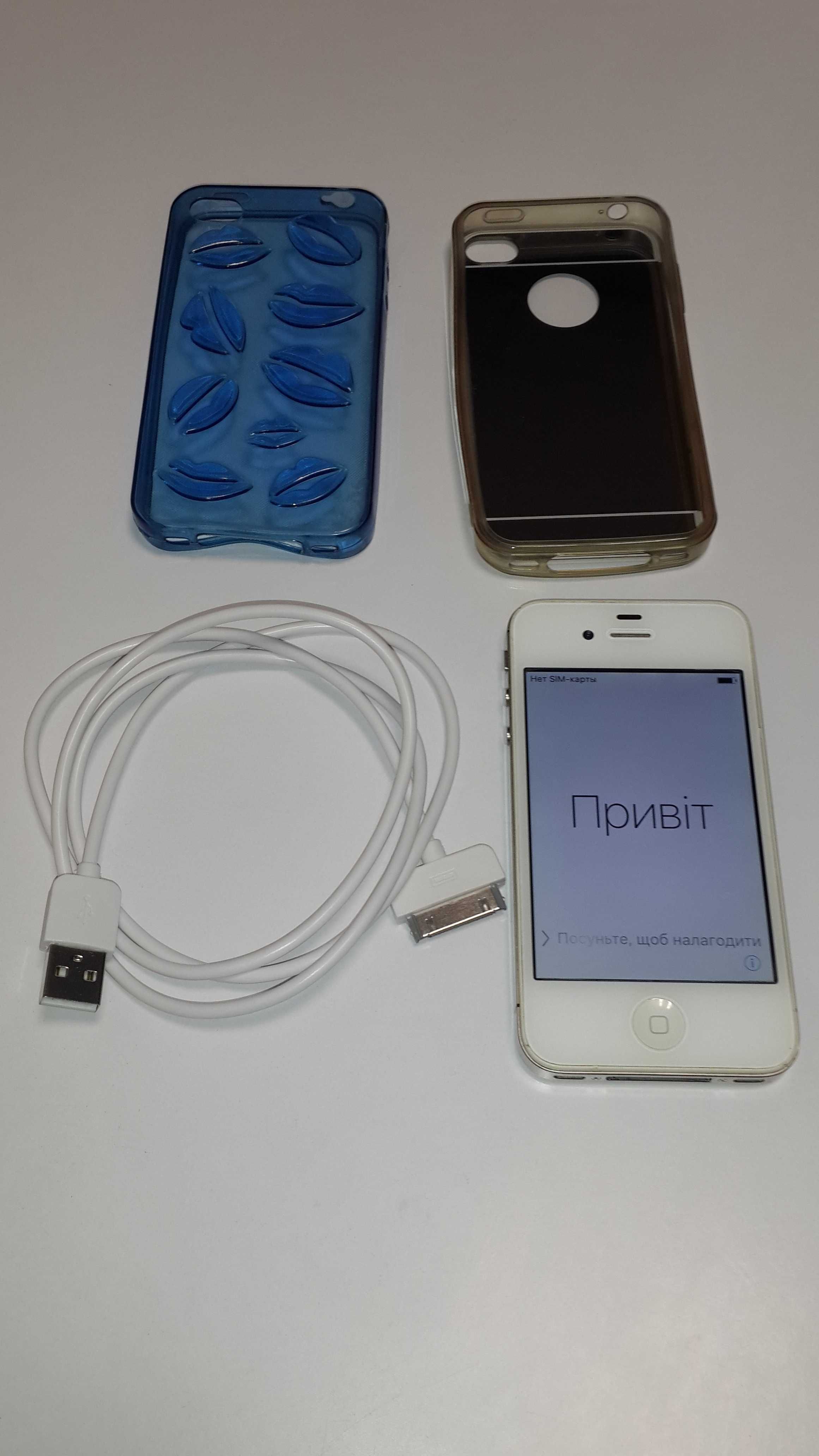 Продам Iphone 4s 16GB White | 2 чехла / кабель зарядки